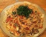 鰻のトマトソースパスタ作り方6写真