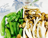 簡単一品♡インゲン豆としめじのマヨあえ♡作り方1写真
