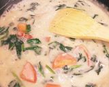 シチューリメイクほうれん草クリームパスタ作り方6写真