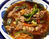 牛すじで青椒肉絲風らーめん作り方5写真