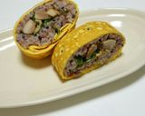 鳥肉ケチャップ炒めの卵巻きおにぎらず作り方12写真