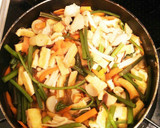 山菜と油揚げ、鶏肉と里芋の炊き込みご飯作り方1写真