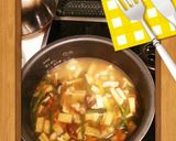 山菜と油揚げ、鶏肉と里芋の炊き込みご飯作り方2写真
