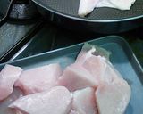 鶏ブロッコ辛子醤油味作り方1写真