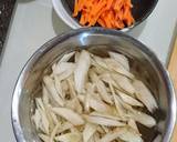 焼肉のタレでおこわ風鶏ごぼう炊き込みご飯作り方1写真