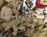 残った、はやとうり中華風肉炒めで焼きそば作り方3写真