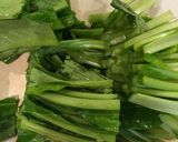 小松菜と味付いなりの山椒風味作り方1写真