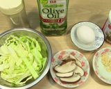 キャベツと椎茸の卵チャンプルー作り方1写真