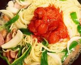 玉ねぎシャキッウィンナトマトのナポリタン作り方5写真
