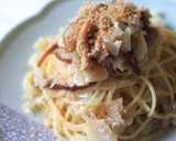 海老ちりめんと白菜と干し椎茸の和風パスタ作り方7写真
