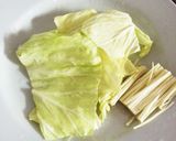 キャベツとえのきの豚バラ巻〜おろしツユ煮作り方1写真