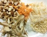 我が家の　秋の欲張り炊き込みご飯作り方1写真