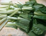 小松菜 豆腐 なめこの中華スープ作り方2写真