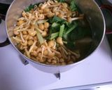 小松菜 豆腐 なめこの中華スープ作り方4写真