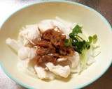 ささみと大根サラダのさっぱり☆梅肉和え作り方4写真