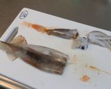 【イカのさばき方】イカリング、イカ刺、肝作り方4写真