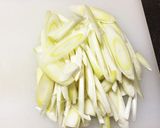 挽肉とネギの甘辛パスタ作り方1写真