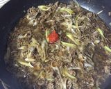 挽肉とネギの甘辛パスタ作り方3写真