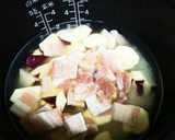 ✳さつまいもとベーコンの炊き込みご飯✳作り方3写真