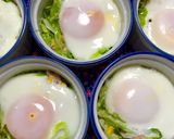 キャベツナコーンの巣ごもり卵ココット♬作り方5写真