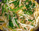 もやし・ニラ・ひき肉の卵とじ♬作り方7写真