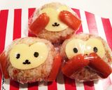 キャラ弁☆干支おにぎり☆三猿おむすび作り方10写真