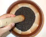 新★黒ゴマ黒砂糖ケーキ♪簡単HM炊飯器で作り方5写真