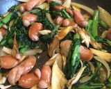 春菊のめんつゆバター炒め。作り方6写真