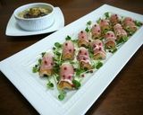 アンチョビアヒージョ♪ちくわ生ハム巻き♪作り方3写真