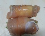 減塩。大葉と笹身の肉巻き作り方6写真
