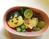 キャラ弁 レゴブロック おにぎり作り方6写真