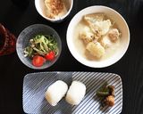 かぶと鶏モモ肉の豆乳スープ作り方4写真