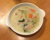 チンゲン菜の簡単ミルクスープ作り方7写真
