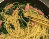 定番 ほうれん草とベーコンのパスタ作り方7写真