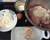 蓮根ハンバーグ作り方1写真
