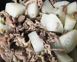 蜂蜜でこってり甘い☆大根と豚肉の煮物作り方6写真