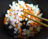 山盛り野菜&ベーコン♪中華風ミルクスープ作り方3写真