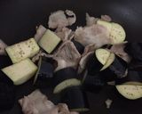 なすびと豚肉の煮物作り方2写真