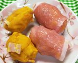カボチャとベーコンの豚肉包み焼き作り方3写真
