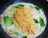 ベーコンと白菜のクリームスパゲッティ作り方6写真