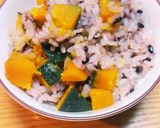 ☆長寿米☆黒米とかぼちゃの炊き込み御飯作り方3写真