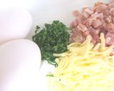 ✿朝食に♪べーこんちーずオムレツ作り方1写真