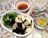 シーチキンのあったか茄子味噌ピーマン炒め作り方1写真