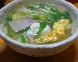 春雨＆にらたまのつるるんスープ作り方5写真