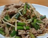 にんにくの芽ともやしと豚肉の甜麺醤炒め♪作り方8写真