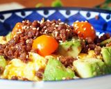 ふわたまアボカドそぼろ丼。作り方8写真