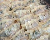 大根菜っ葉のパリパリチーズ餃子作り方5写真