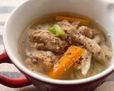 大豆のお肉でヘルシーあったかスープ作り方5写真