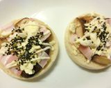 蒸し椎茸×ベーコンのごま塩レモントースト作り方6写真