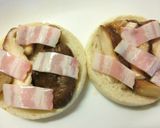 蒸し椎茸×ベーコンのごま塩レモントースト作り方5写真